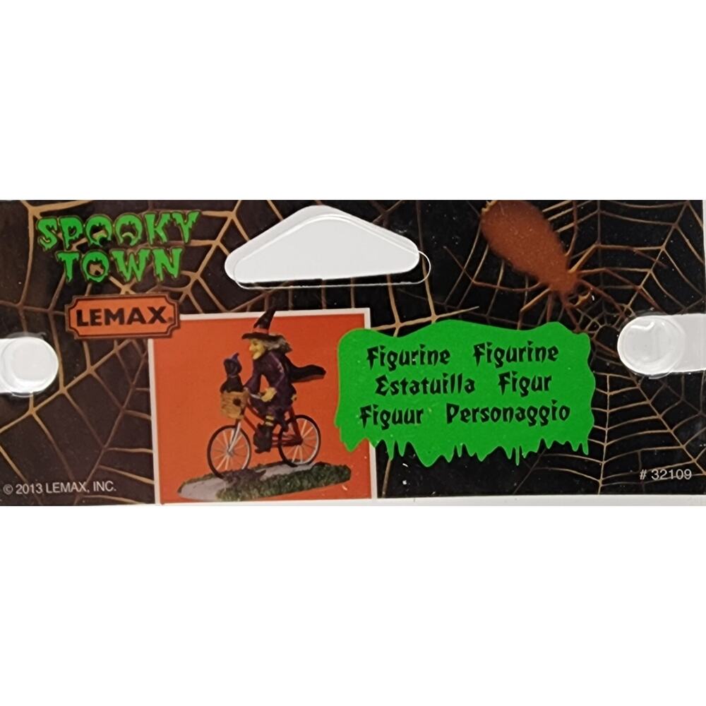 Lemax Spooky Town Be-Witching Bike Ride Witch Bicycle Halloween Figurine 32109 - Picture 3 of 5